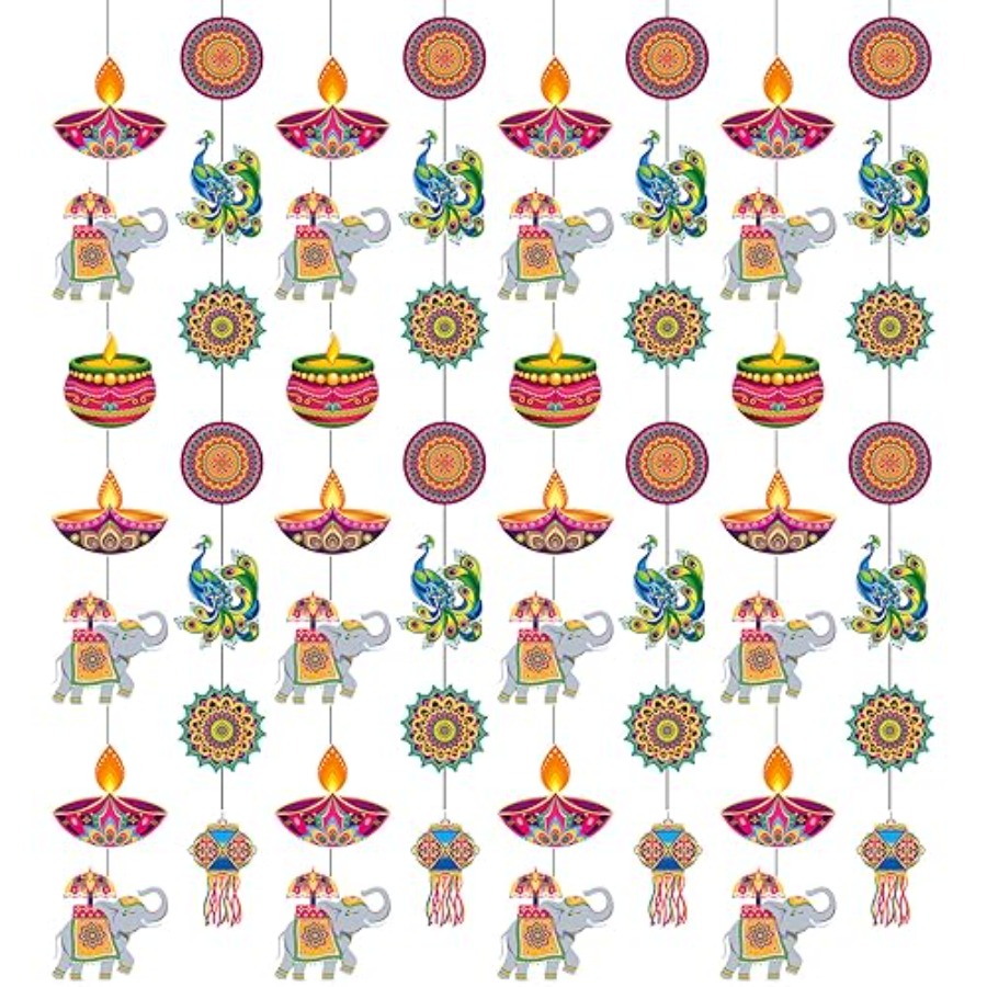 Lighting Decoration For Diwali - 8 pièces de décorations suspendues pour
