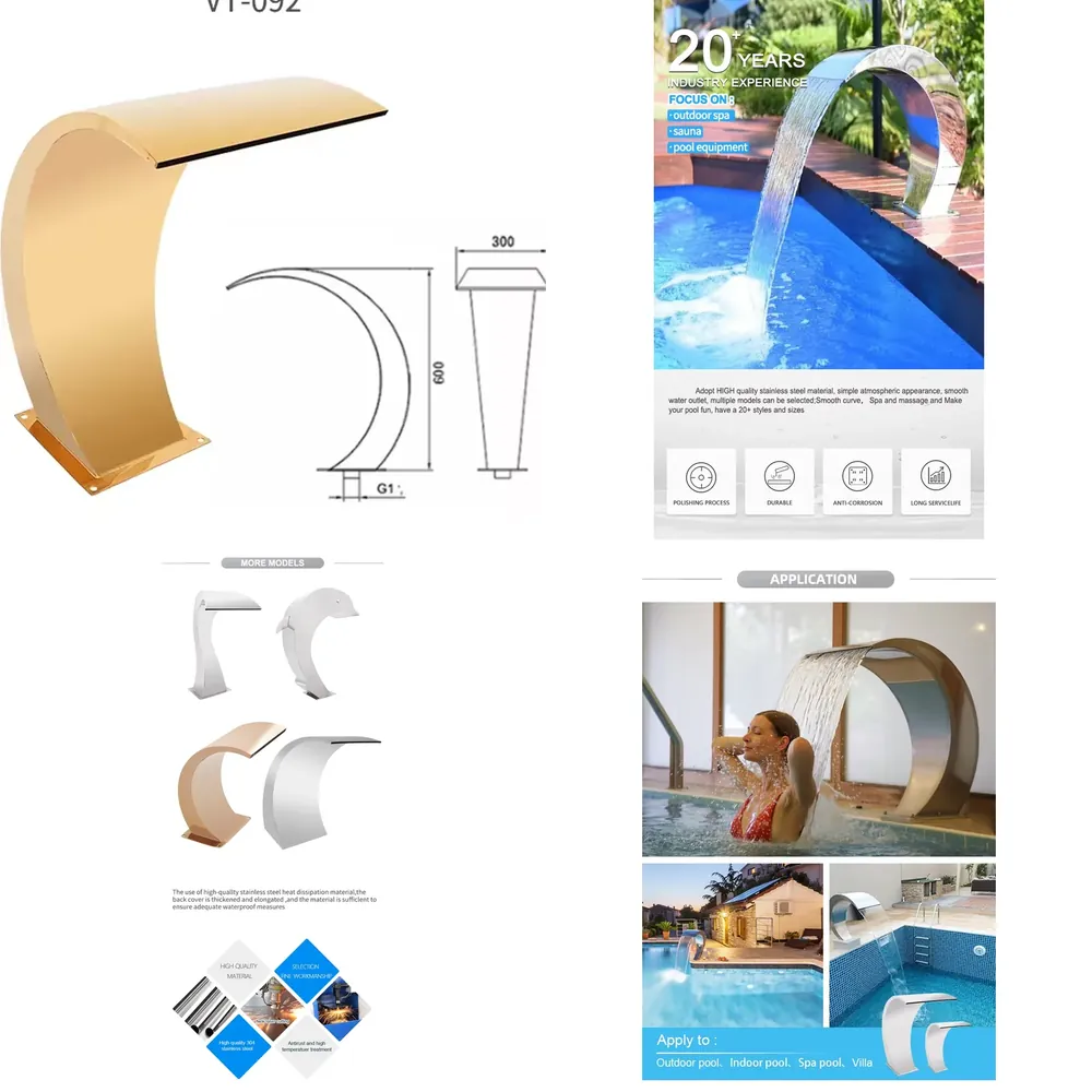 Home Decor Lighting Manufacturer - Cascade d'eau LED pour piscine, intérieur/extérieur,