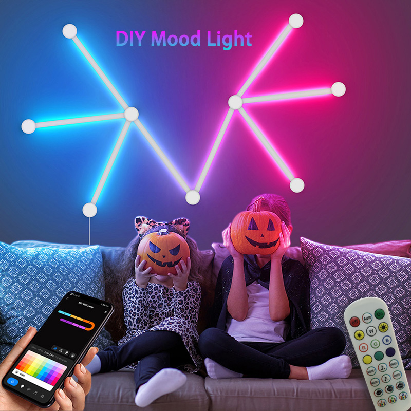 Lighting Decor Bedroom - Applique murale RGB intelligente, connexion APP