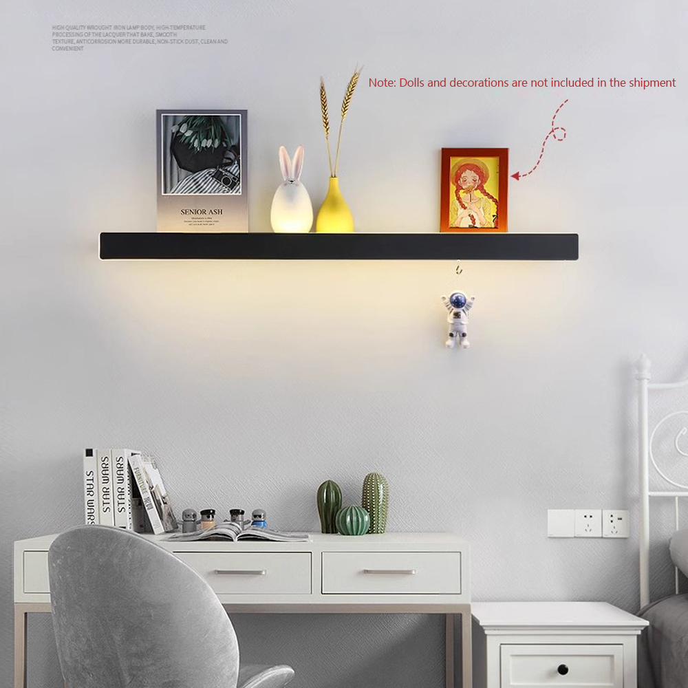 Lighting Room Decor Photo - Étagère murale flottante moderne à LED,