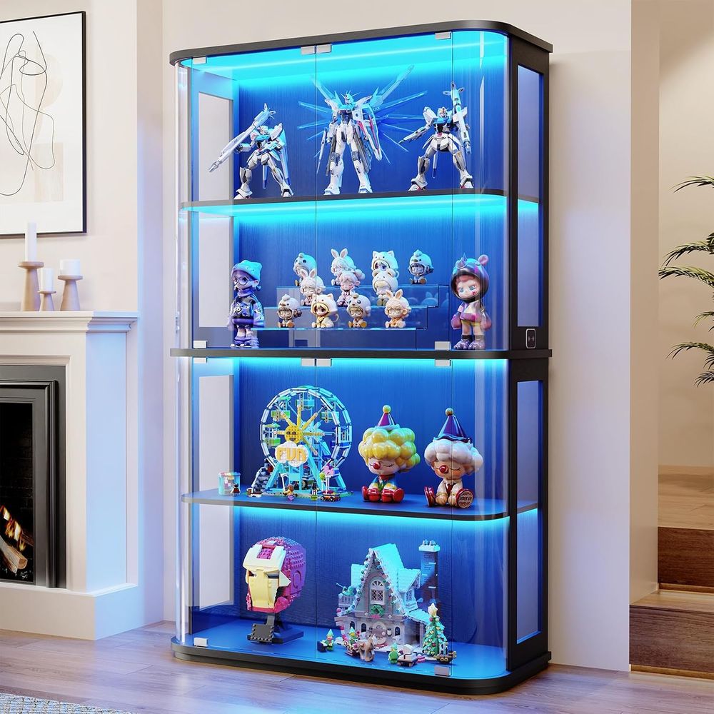 Lighting & Home Decor Studio Photos - Grande vitrine arrondie avec porte en