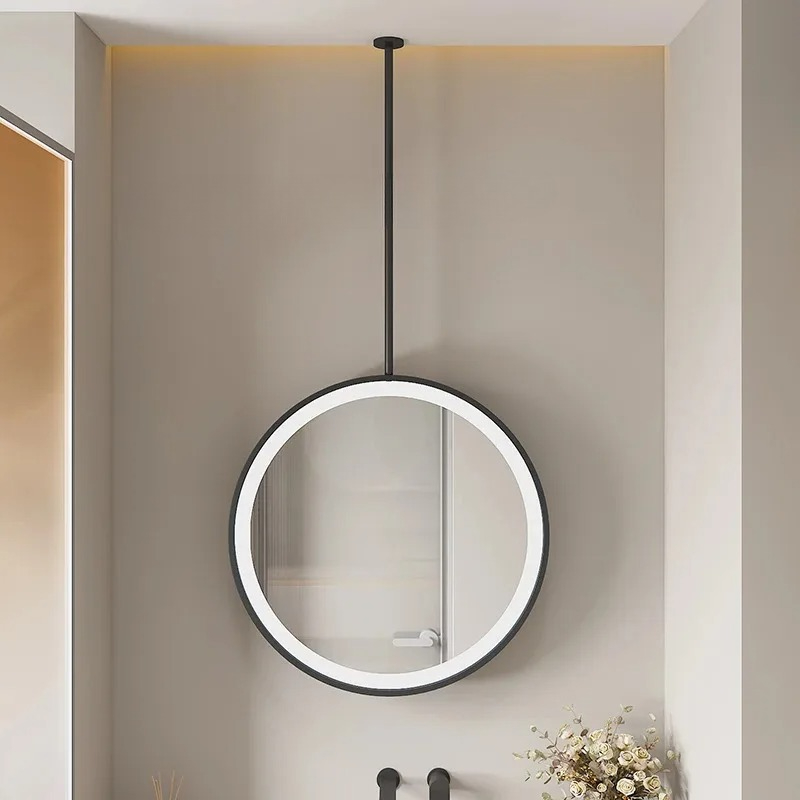 Home Decor Lighting Manufacturer - Grand miroir décoratif rond, autocollant mural,