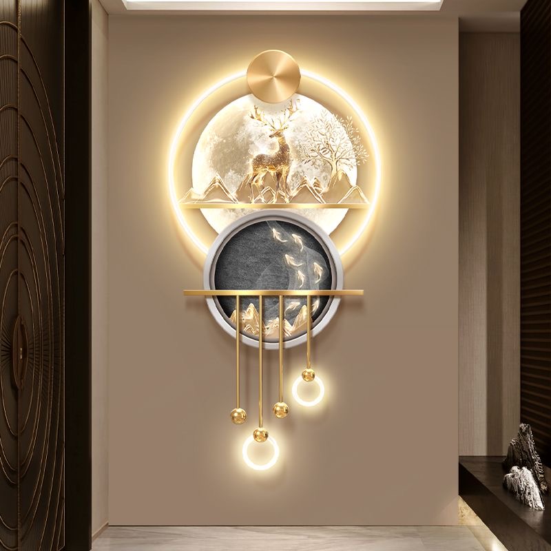 Wall Decor Lighting Tree - nq- Peinture décorative murale de luxe