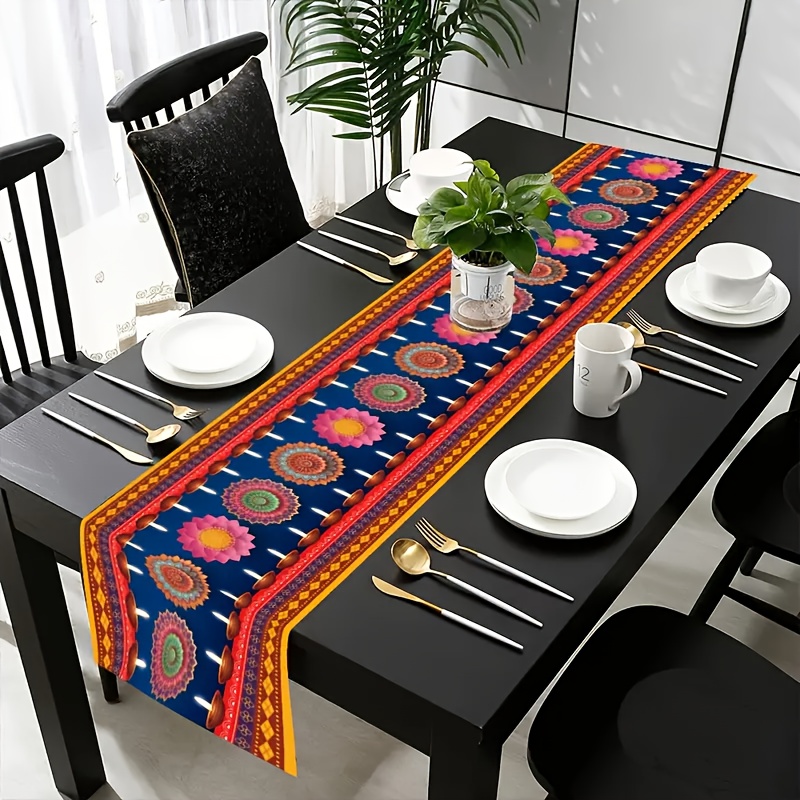 Lighting Decoration For Diwali - Chemin de table en lin pour