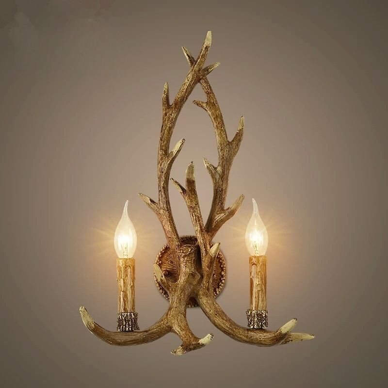 Wall Decor Lighting Tree - Sensation de bois résine décorative mur