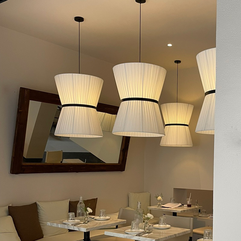 Decor Lighting Fixtures - Luminaire suspendu LED en tissu minimaliste