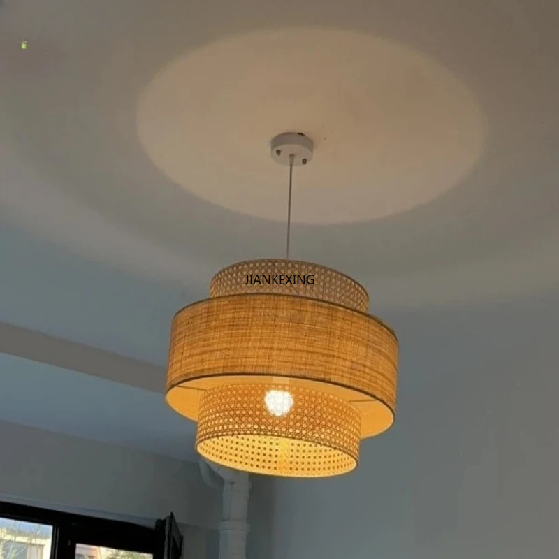 Lighting Decor Store - Lampes suspendues minimalistes en chanvre tissé