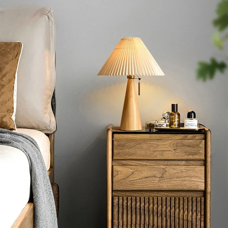 Home Lighting And Decor - Lampe de table plissée rétro, style