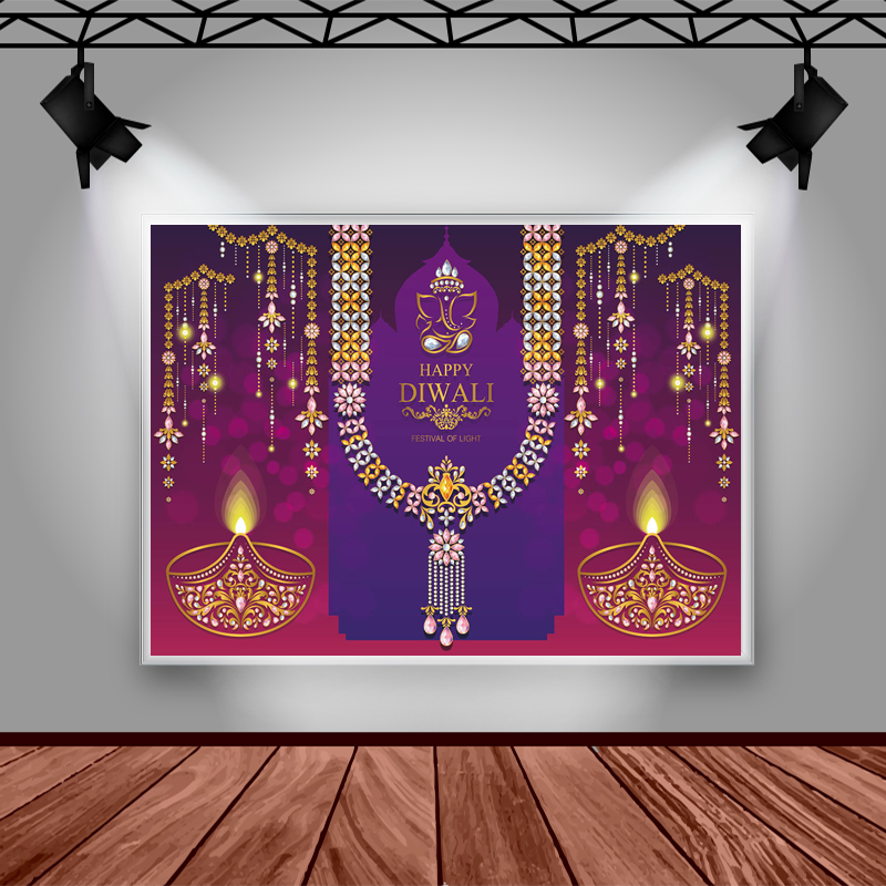 Happy Diwali-Toile de fond de  - Lighting Decoration For Diwali avis et prix
