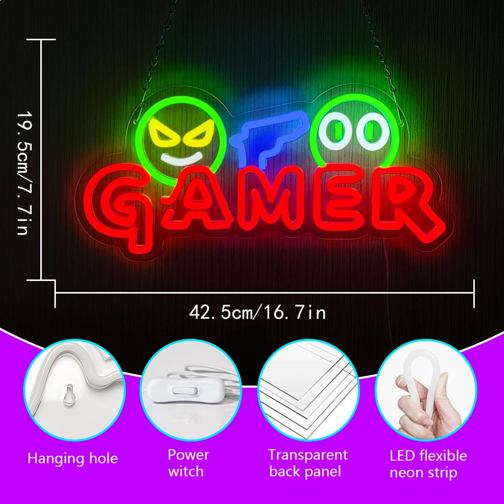 Enseigne néon LED Gamer, Lampe - Lighting Christmas Decor avis et prix