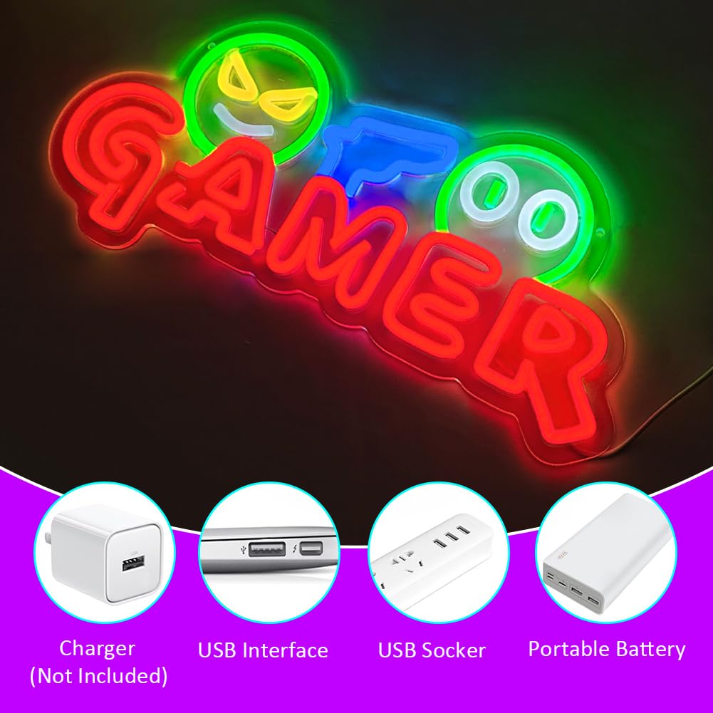 Enseigne néon LED Gamer, Lampe - Lighting Christmas Decor avis et prix