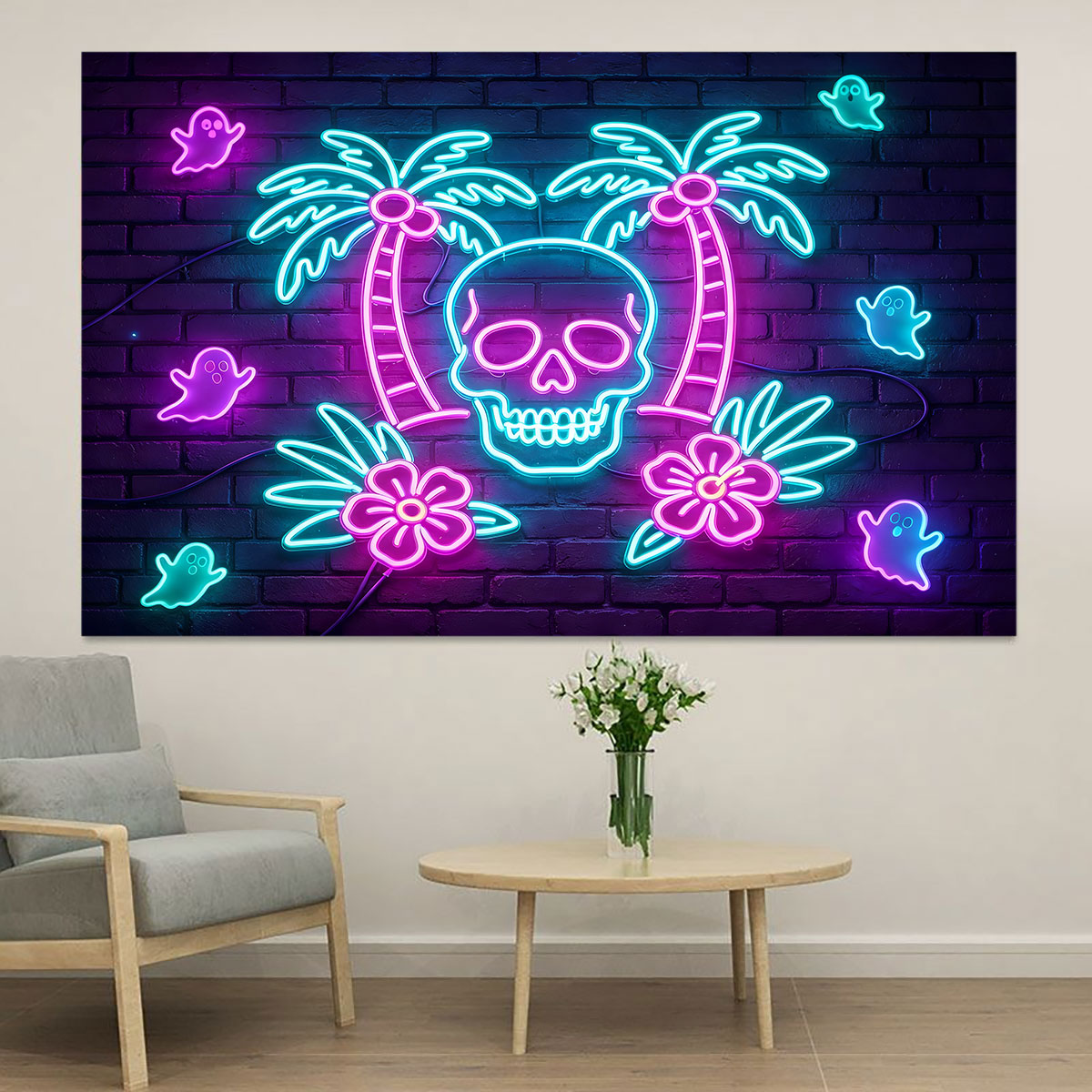 Autocollant mural néon palmier - Wall Decor Lighting Tree avis et prix