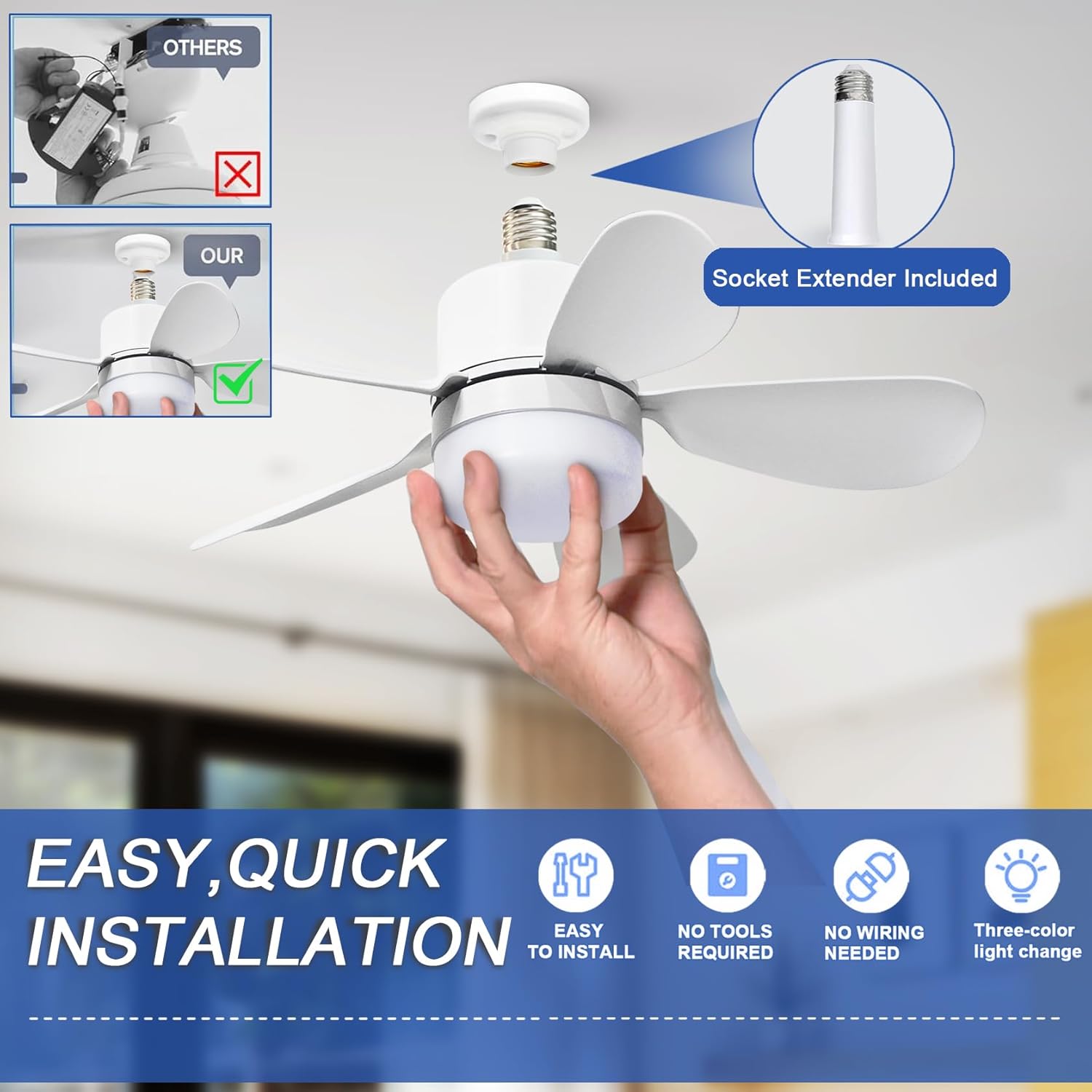 Ventilateur de plafond avec té - Home Lighting And Decor avis et prix