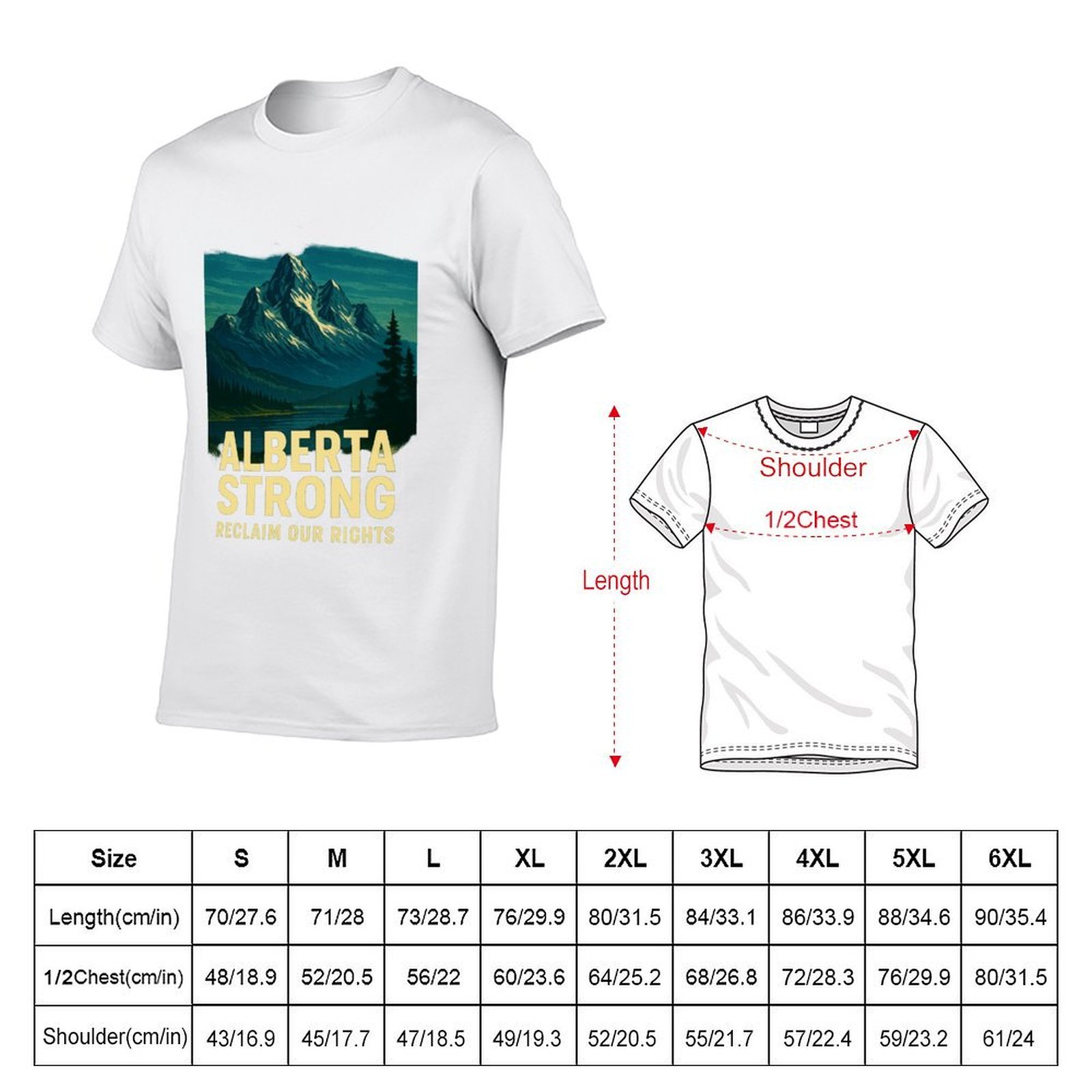 Alberta Strong T-Shirt Casual  - Alberta Lighting & Decor Photos avis et prix