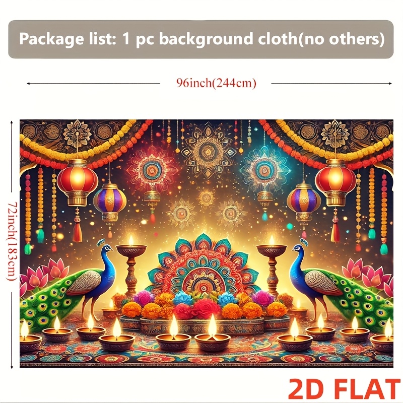 Tapisserie lanterne Paon Diwal - Lighting Decoration For Diwali avis et prix