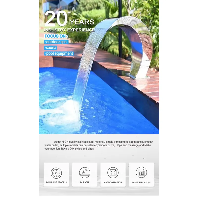Cascade d'eau LED pour piscine - Home Decor Lighting Manufacturer avis et prix