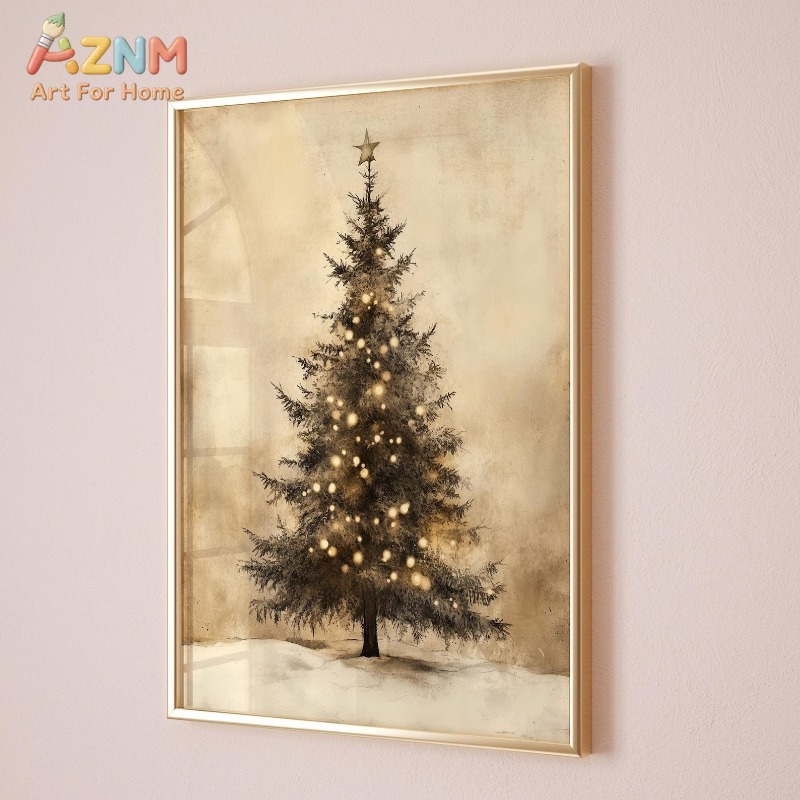 Affiche sur toile vintage viei - Wall Decor Lighting Tree avis et prix