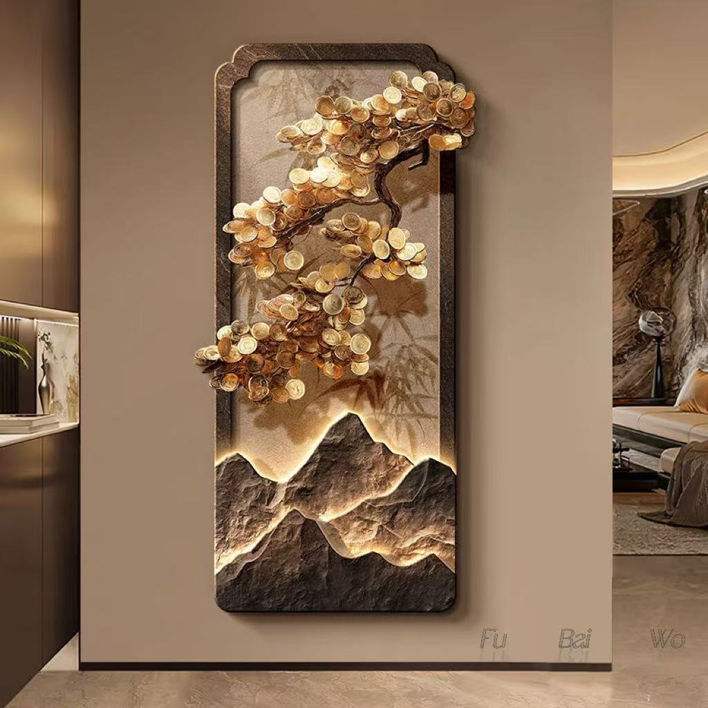 Peinture de décoration d'entré - Wall Decor Lighting Tree avis et prix