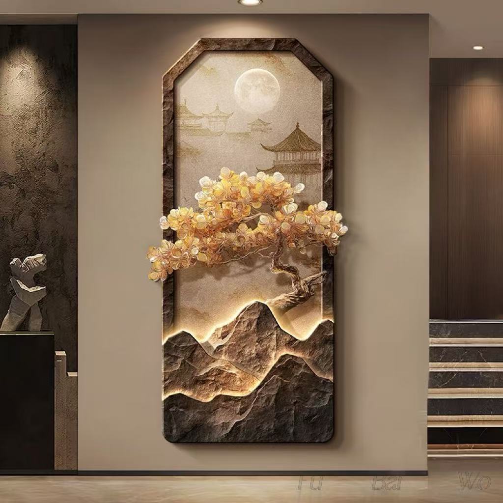 Peinture de décoration d'entré - Wall Decor Lighting Tree avis et prix
