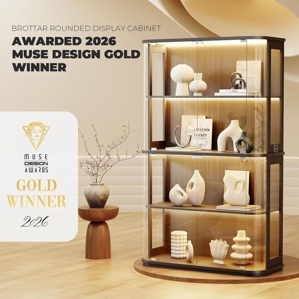 Grande vitrine arrondie avec p - Lighting & Home Decor Studio Photos avis et prix