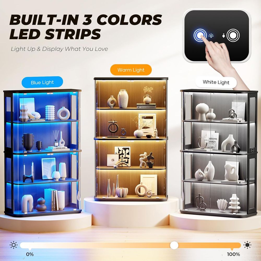 Grande vitrine arrondie avec p - Lighting & Home Decor Studio Photos avis et prix