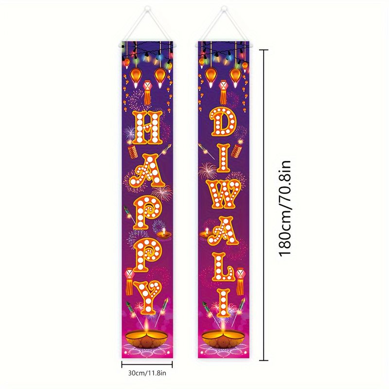 VIKAMA 2 pièces Bannière de po - Lighting Decoration For Diwali avis et prix
