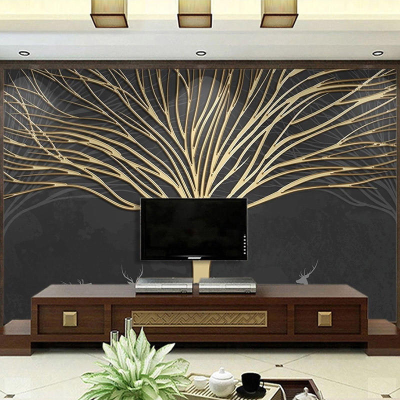 Papier peint mural personnalis - Wall Decor Lighting Tree avis et prix
