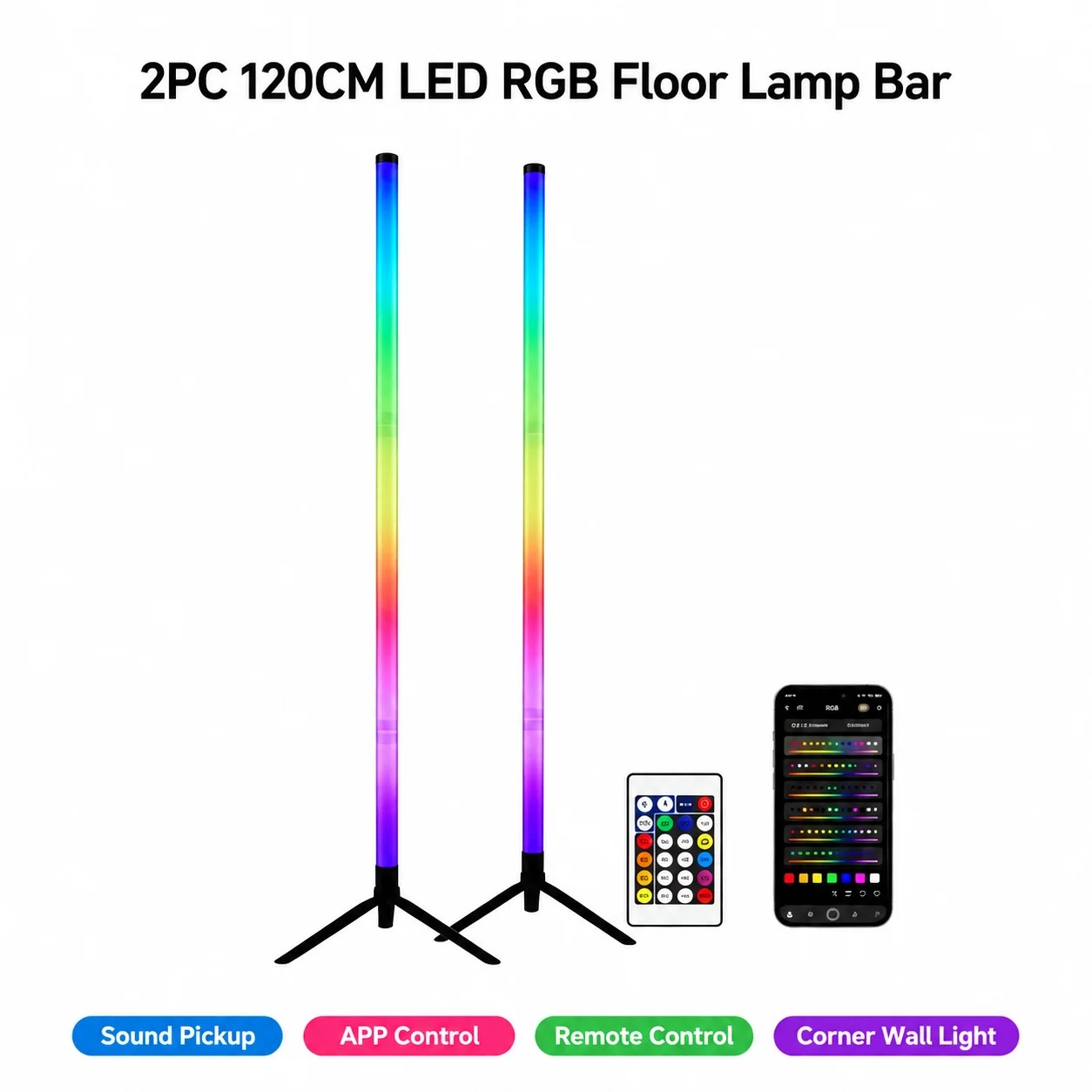 Lot de 2 lampes de sol RGB de  - Home Lighting And Decor avis et prix