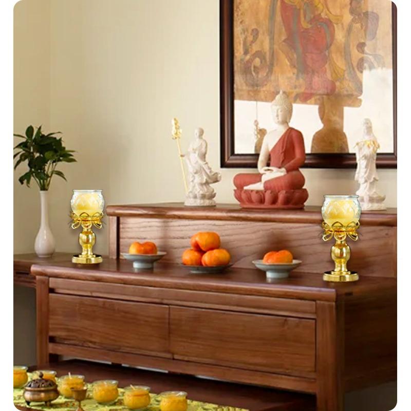Lot de 2 supports dorés en lai - Lighting Decoration For Diwali avis et prix