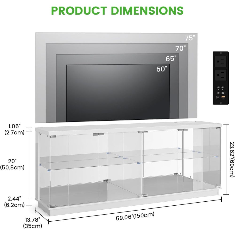 Meubles TV en verre de 71 pouc - Lighting & Home Decor Studio Photos avis et prix