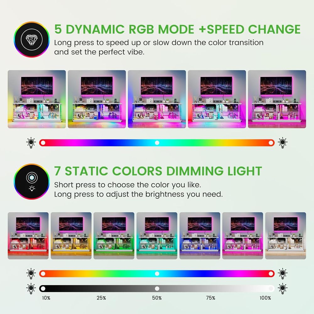 Meubles TV en verre de 71 pouc - Lighting & Home Decor Studio Photos avis et prix
